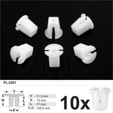 10x White Nylon Universal Expanding Nuts Locking Screw Grommets Fits VW & Audi