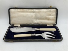 Antique Boxed Set Of Silver
