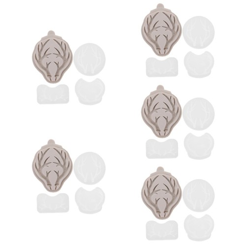 Flexible white silicone antler - white,