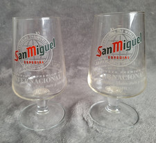 2x San Miguel Goblet Pint Glasses