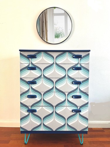 Blue art deco - , chest