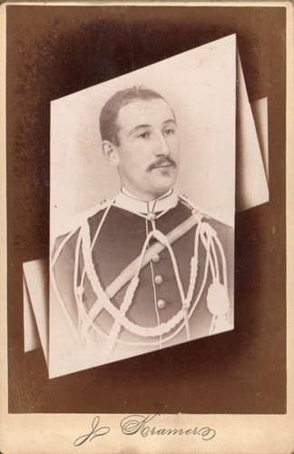 Military cabinet card - military,