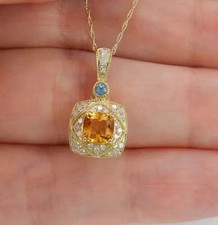 Lab-Created Citrine Silver 2Ct
