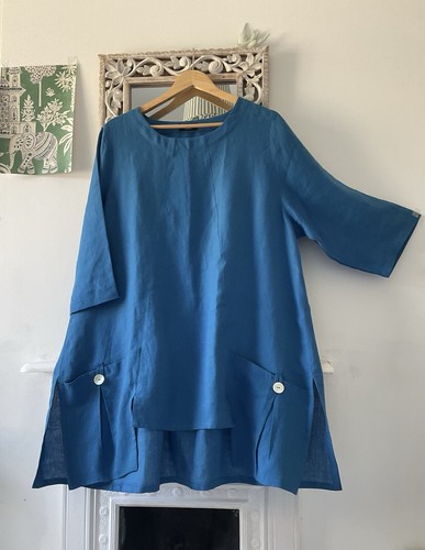 Stunning blue linen tunic from - stunning,
