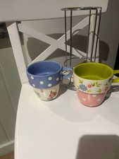 2 marks and spencers stacking mugs and holder