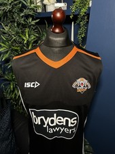 ISC Wests Tigers Singlet Vest Jersey NRL Black White Mens Medium Rugby League