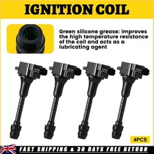 IGNITION COIL PACK 22448-6N015, 4X Fit NISSAN ALMERA TINO PRIMERA - 22448-6N012