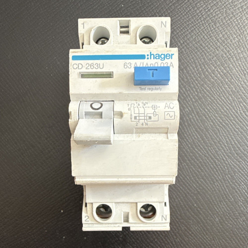 Hager cd263u fixed rcd - hager,