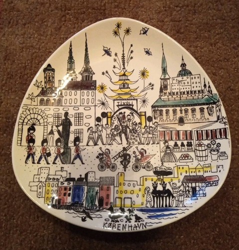 Inger waage hand painted plate - hand,