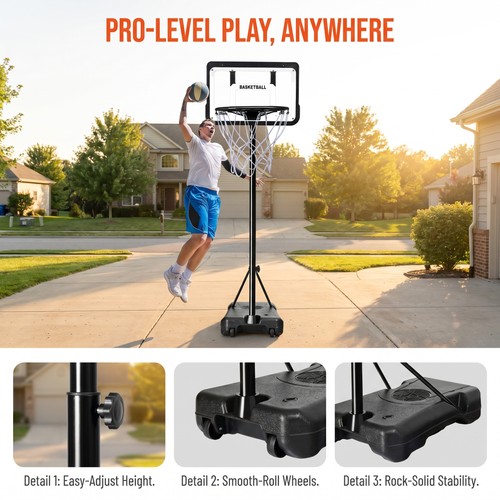 8ft basketball hoop system - 8ft,