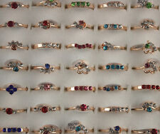 Wholesale Bulk Lots 60pcs Women Jewelry Filled Rhinestone Cute Lady's Rings