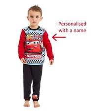 Boys Disney Cars Personalised Pyjamas Lightning McQueen 18 Months - 10 Years