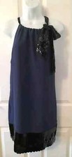 Coast Navy Sequin Silk