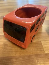 Lovely Red Bus Plant Pot succulent plants Containers Mini Flower Pots + ExtraPot