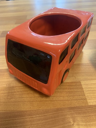 Lovely red bus plant pot - lovely,