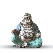 Vintage Blue Mint Hand Carved