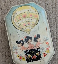 Small vintage decorative tin - a,