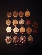 17 x Modern Sequence Dancing Medals 1960s & One Competition Name Badge. Job Lot