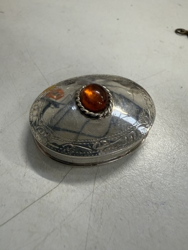 Vintage hallmarked silver oval - vintage,