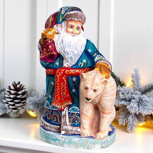Hand carved wooden - wooden, santa