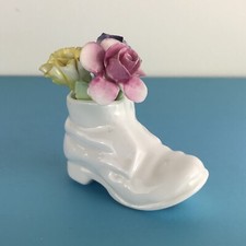 Royal Adderley made in England Bone China boot / shoe floral flower posy bowl