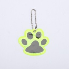 Dog Paw Keyring Reflector Neon
