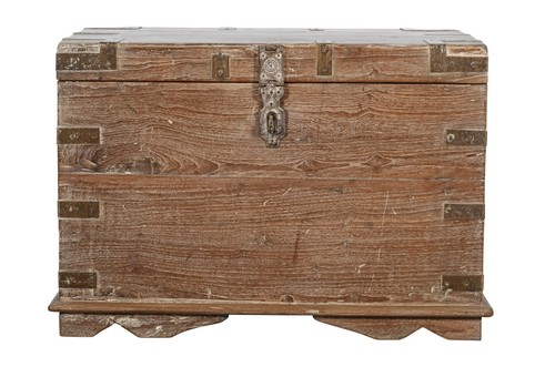 Antique indian teak treasure - antique,