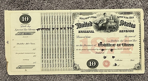 Special tax revenue stamp - special,