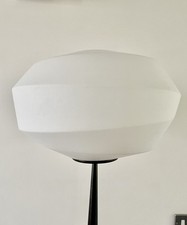 Natuzzi Italia Astra Asymmetric Blown Glass In Opaque White Floor Lamp