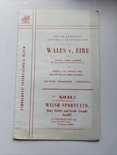 Wales v Eire. Welsh Schools’