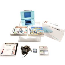 Nintendo DS Lite Aqua Blue Console Bundle Boxed