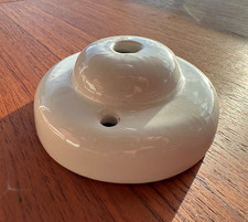 Double Dome White Ceramic Ceiling Rose. Excellent condition. From Dyke and Dean.