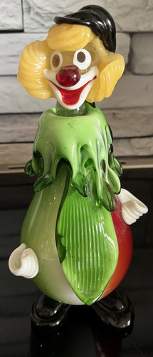 Murano glass figurine clown - murano,