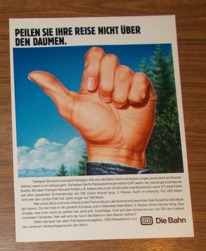 Rare advertising deutsche bahn - advertising,