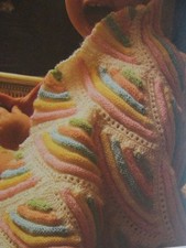 BABIES~CUMBRIAN PATCHWORK BLANKET/COT QUILT DESIGN~4 ply KNITTING PATTERN  (w12