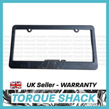 AEM 10-400W-1 License Plate Frame Surround Black + Chrome Outline Letters + LOGO