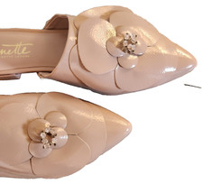 Nanette Lepore shoes Alexandra dusty pink Flats Slide Flower decoration