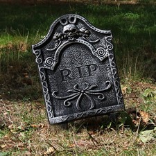 GRAVESTONE HALLOWEEN DECORATION X3 TOMBSTONES SIGN PARTY HAUNTED HOUSE PROP