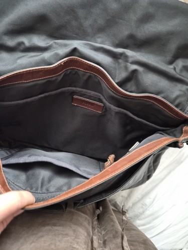 Fossil leather messenger bag - leather,