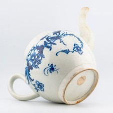 English Porcelain Teapot Liverpool Blue White Seth Pennington 18th Century