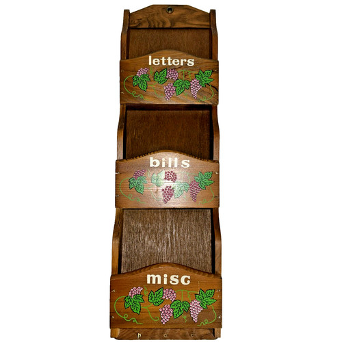 Vintage wooden tiered wall - wooden,