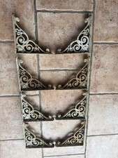 Set of 8 Vintage Cast Iron Ornate Shelf Cistern Brackets. 8"