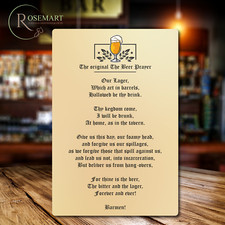 The original the beer prayer novelty pub bar metal sign