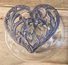 Vintage Rawcliffe Iris Pattern Pewter Lidded Potpourri Bowl PC2012. 1989