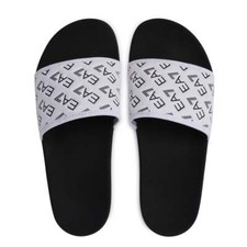 Emporio Armani XCP010 XK340 Repeat Logo Flip Flop Sliders EA7 White