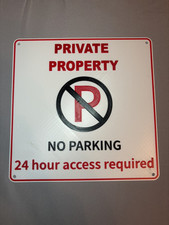 Private Property No Parking Sign