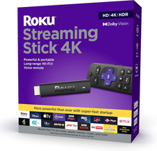 Roku 3820EU Streaming Stick 4K, HD/4K/HDR Streaming Media Player, Black