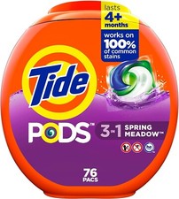 Tide PODS Liquid Laundry Detergent 3-in-1 Spring Meadow Scent | 76 Pacs