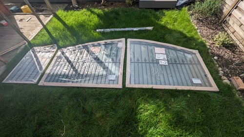 Zinc plated black arched