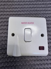 Water Heater Socket Cover White Electrical Light Up Used Home DIY